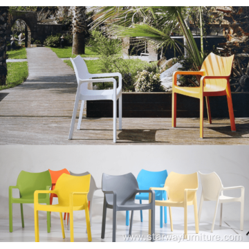 Plastic Arm Chair Stacking Outdoor Chair Modern Chair